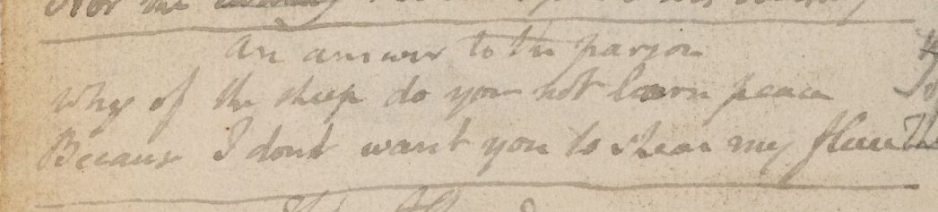 Blake manuscript - Notebook 50 - Answer to the parson