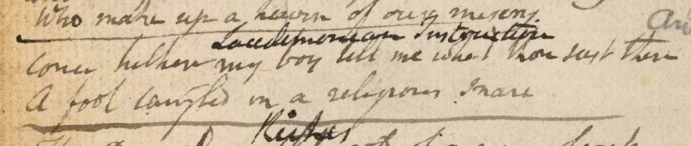 Blake manuscript - Notebook 48 - Lacedemonian Instruction