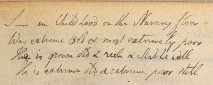 Blake manuscript - Notebook 1808 - 12 Stothard in Childhood on the Nursery floor