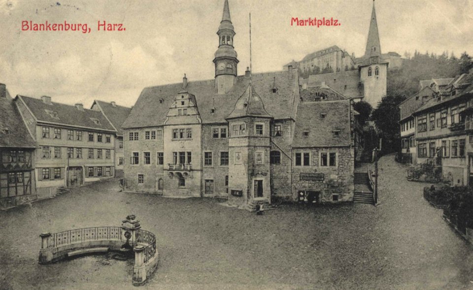 Blankenburg (Harz), Sachsen-Anhalt - Marktplatz (Zeno Ansichtskarten)