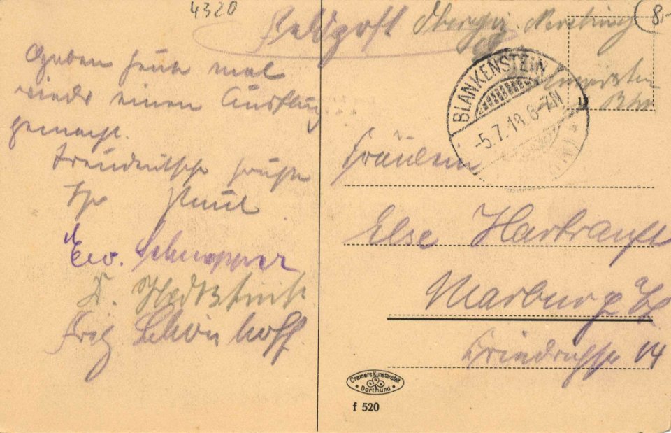 Blankenstein (Ruhr), Nordrhein-Westfalen - Burg (back) (Zeno Ansichtskarten)