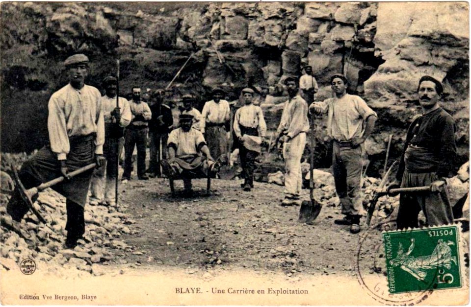 Blaye - une carrière d'exploitation
