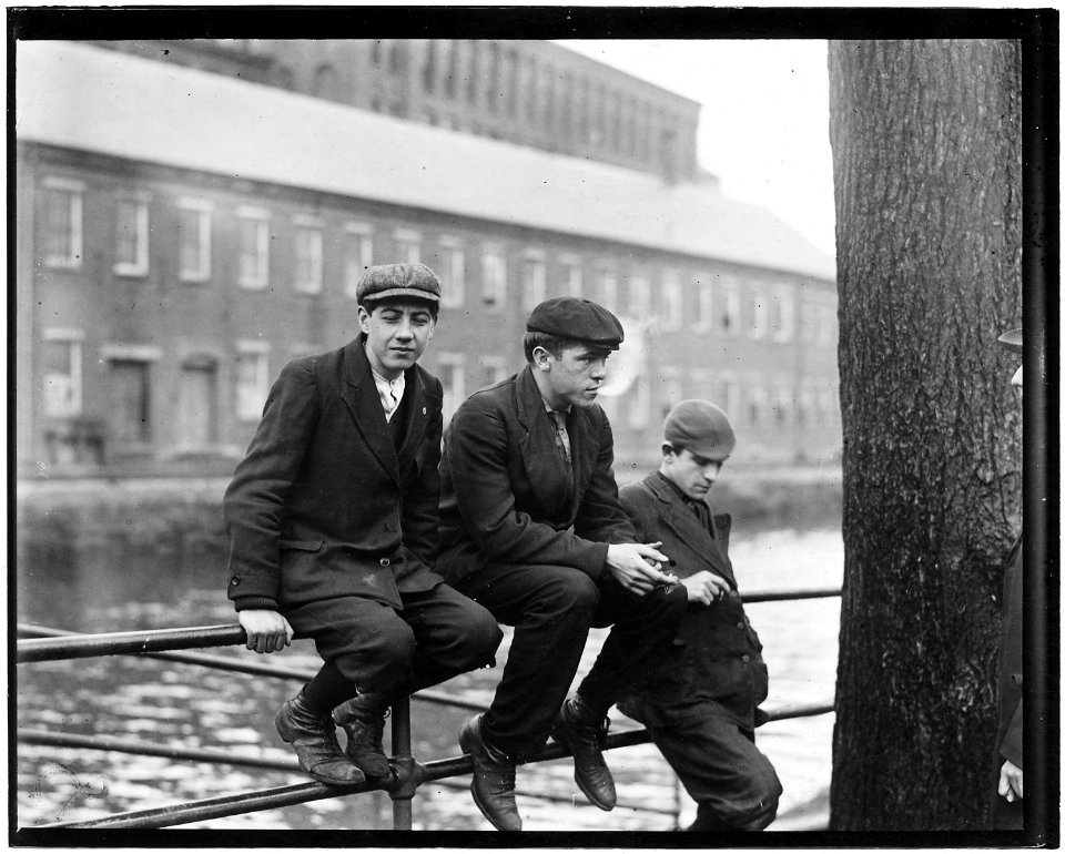 Bleach Room boys. Daniel Crowley, 17 years old. Mike Kennedy, 18 years old. Pacific Mills. Lawrence, Mass. - NARA - 523271