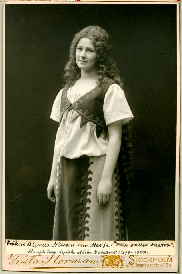 Blenda Nilsson, rollporträtt - SMV - H6 112