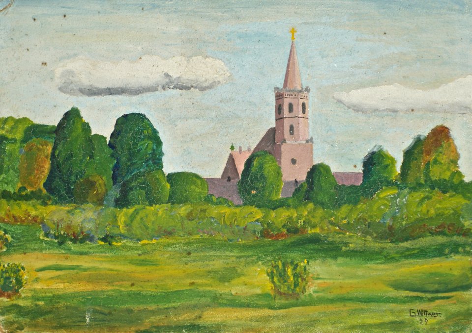 Blick auf Glogau mit Mariendom (Kolegiata)