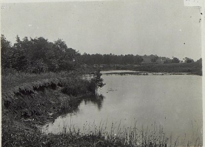 Blick geg.die russ.Stellung an der Nida Kote 210 bei Zabreniec im Wasser Drahthindernisse (BildID 15725845)