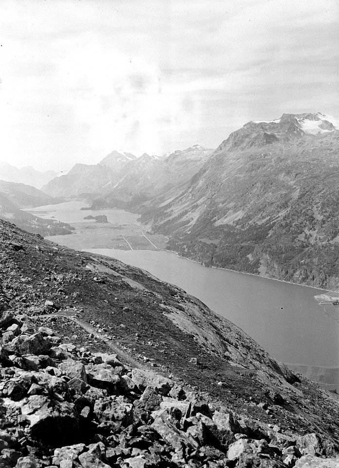 Blick durchs Oberengadin Richtung Maloja - CH-BAR - 3241560