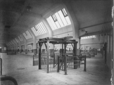 Blick in den Schlachthof Leipzig 1888