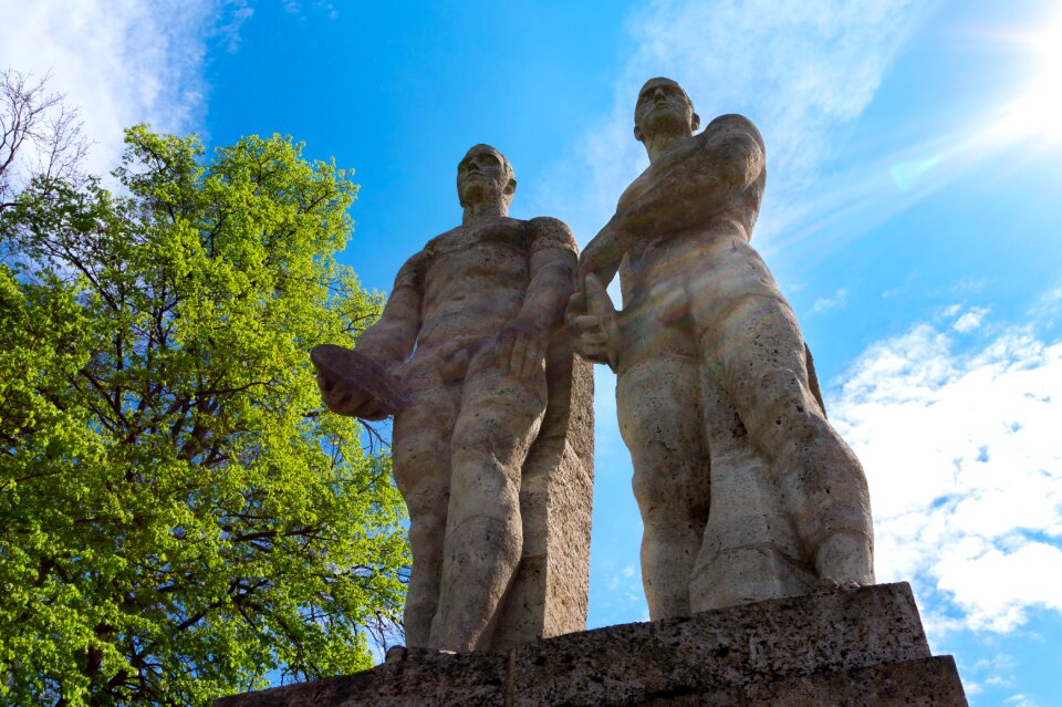 The olympic park berlin discus thrower monument