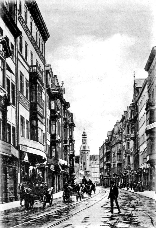 Blick Katharinenstraße Rathaus 1902