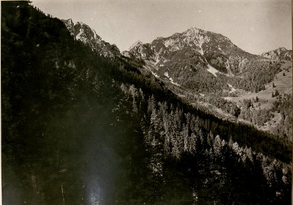Blick vom Art.-Beobachter am Schiebriegel gegen den Gregnedulhang-Lusnitzer Alm. (22-8.1917.) (BildID 15802379)