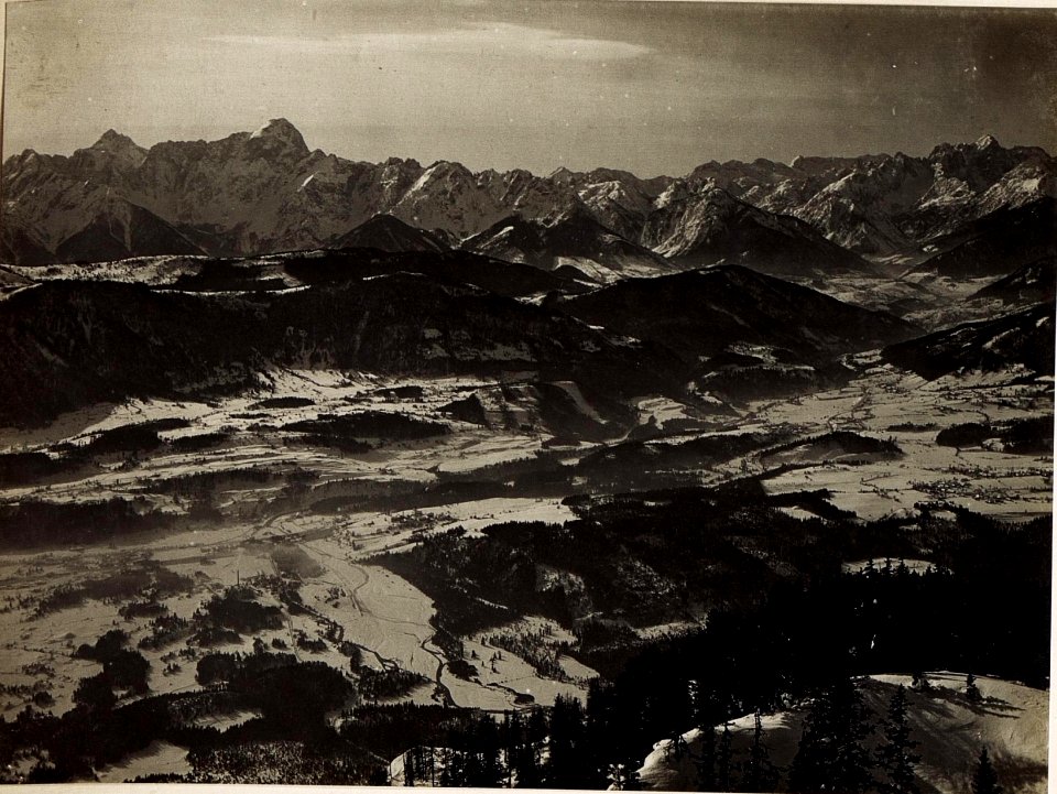Blick vom Rosskofel + 1795 Dobratsch gegen Triglav, Mangrat, Wischberg u.s.w.(4 Negative) (BildID 15496920)