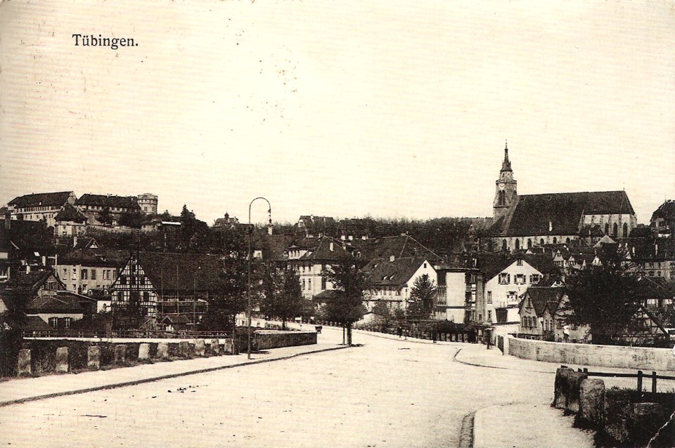 Blick von der Blauen Brücke in die Friedrichstraße (AK P Sinner TPk081)