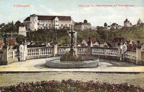 Blick von der Osianderstraße auf Hohentübingen (PK E. Weihenmeier 1915 TPk060)