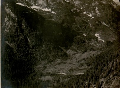 Blick von der Fischbachalm 1412 auf die fdl.Talstellung gegen die deutsche Kanzel. (16-7.1917.) (BildID 15800751)