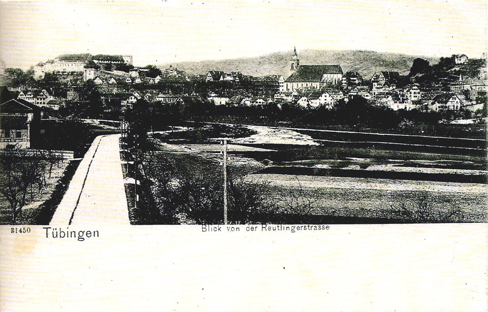 Blick von der Reutlinger Straße (AK 31450 E Mauthe 1907 TPk109)