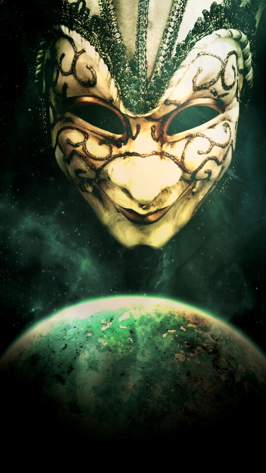 Mask globe surreal