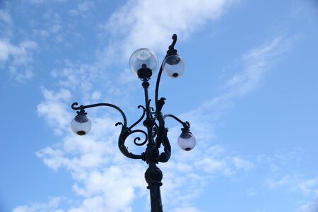 Lamp post air blue photo