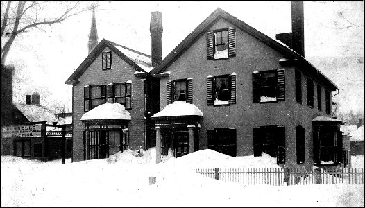 Blizzard of March 1888 - Residences of G. Warren and Mrs. Beckley. (2576211420)