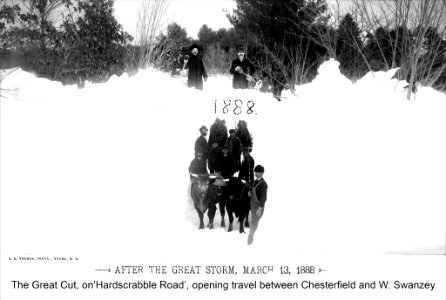Blizzard of March 1888 - the Great Cut on Hardscrabble Road, opening travel between Chesterfield and West Swanzey (4382430414) photo