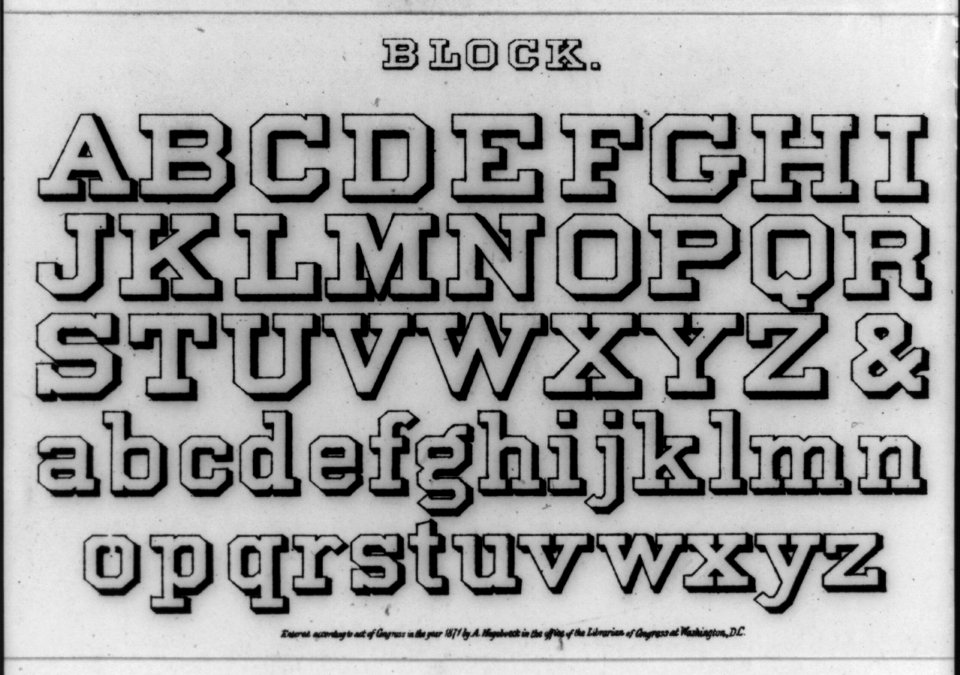 Block alphabet LCCN2016650782