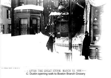 Blizzard of March 1888 - Shoveling Snow (4660947910) photo