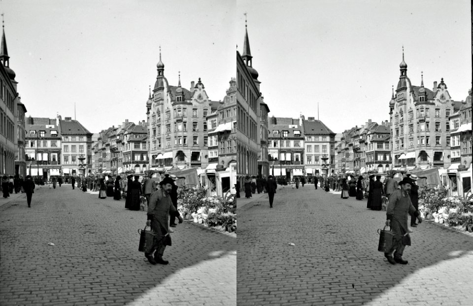 Blomsertorvet på Højbro Plads, 1901-1922