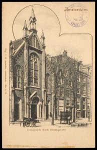 Bloemgracht met Doleerende kerk, later chr. geref. kerk. Uitgave J.H. Schaefer, Amsterdam, Afb PBKD00097000002