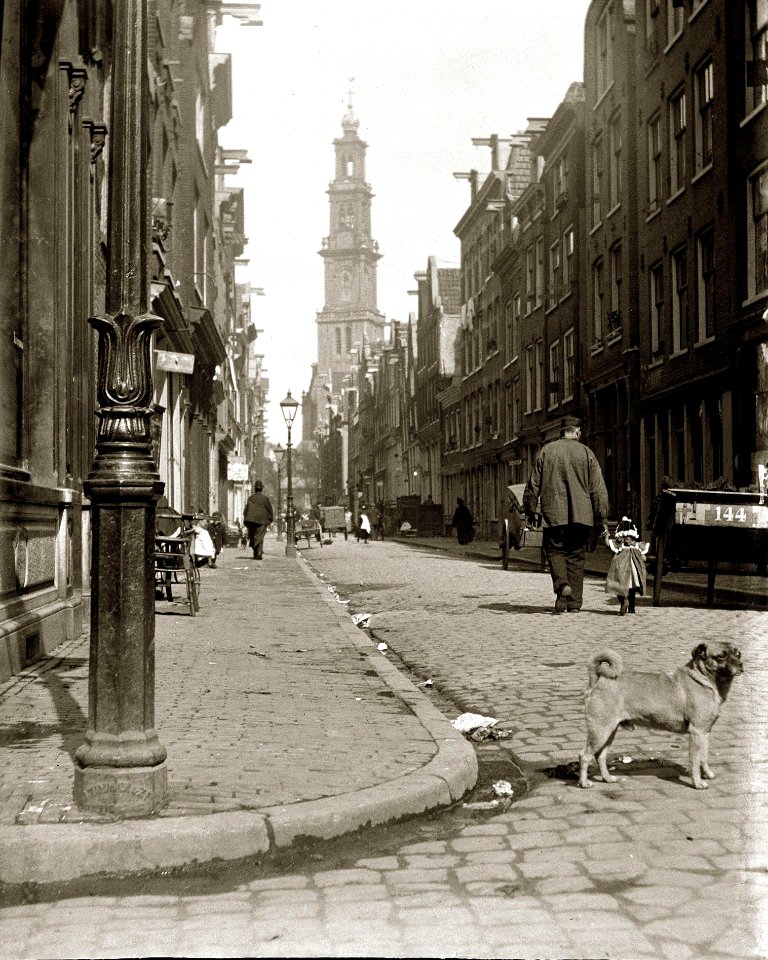 Bloemstraat met Westertoren. Jacob Olie