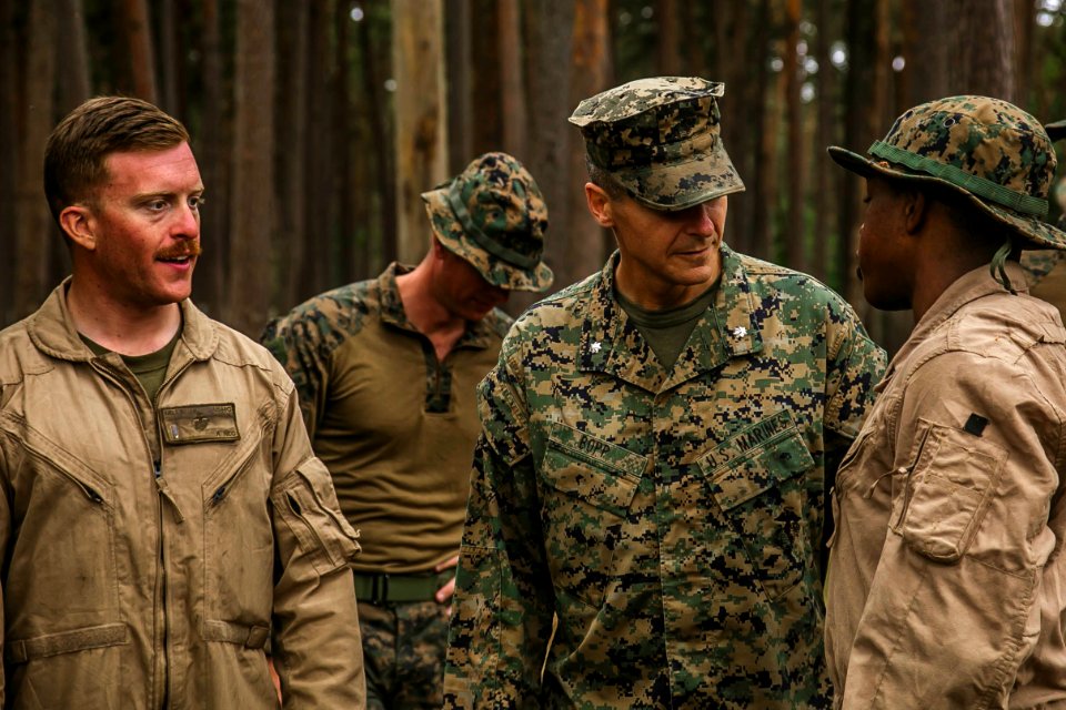 BLT 2 6 commander, sergeant major visit Marines at Ustka, Poland (28919275848)