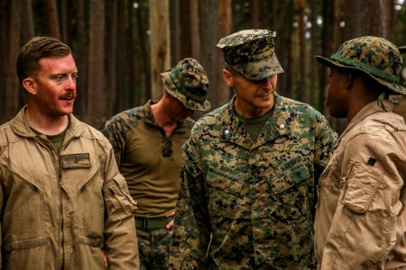 BLT 2 6 commander, sergeant major visit Marines at Ustka, Poland (28919275848)