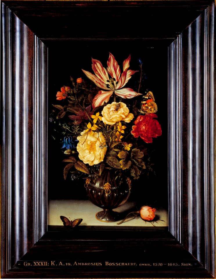 Blomsterstycke. Olja på koppar. Sign: AB som monogram, 1617 - Hallwylska museet - 39578