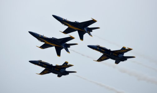 Blue Angels perform a Double Farvel formation in Naval Air Station Key West's air show. (25979025810)