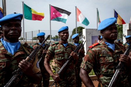 Blue helmets from Benin, Bamako, 30 May 2018