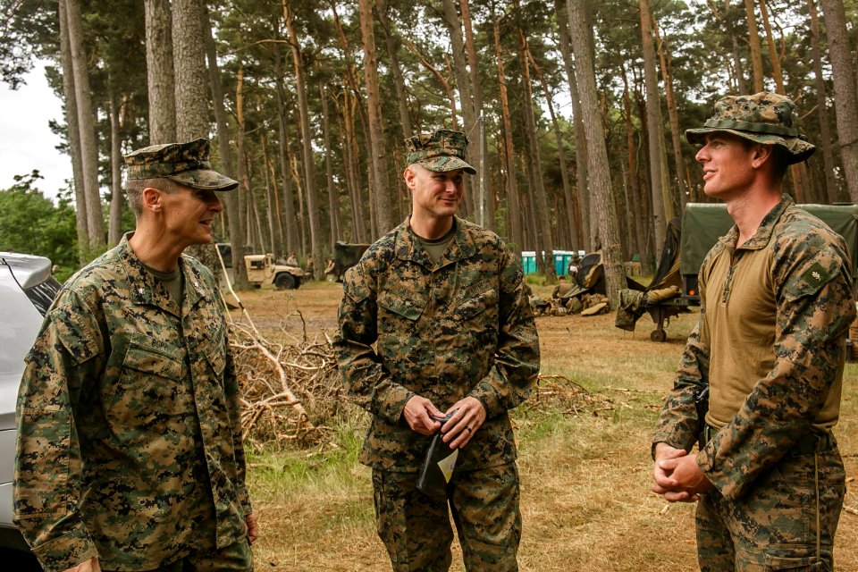 BLT 2 6 commander, sergeant major visit Marines at Ustka, Poland (27923853937)