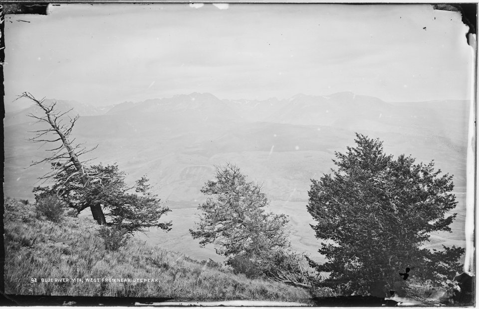Blue River Mountains, west from near Ute Peak. Summit County, Colorado. - NARA - 517055