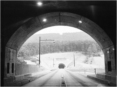 Blue Mountain Tunnel viewed from Kittatinny Mountain Tunnel 1942