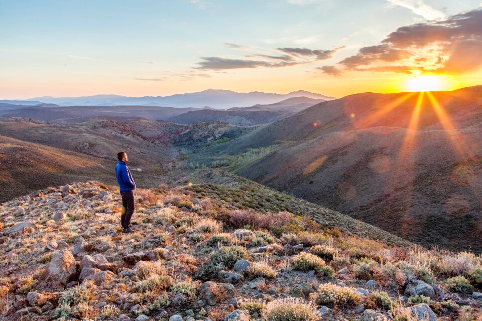 Hiking climbing mountain photo