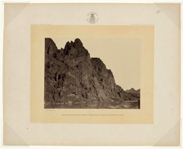 Bluff opposite Big Horn Camp, Black Cañon, Colorado River - T.H. O'Sullivan, phot. LCCN2006676038