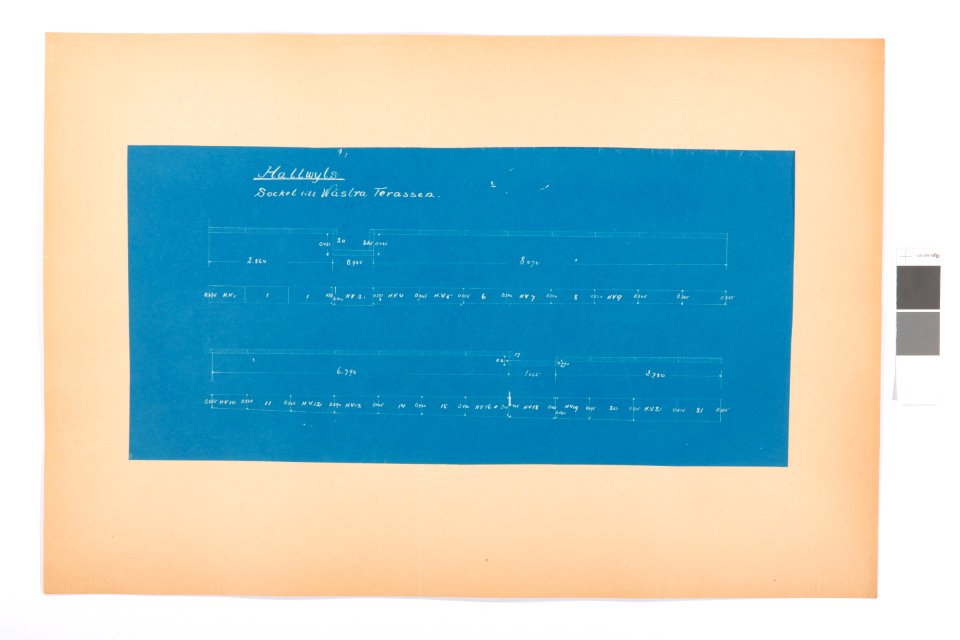 Blueprint på sockel, Hallwylska palatset - Hallwylska museet - 101072