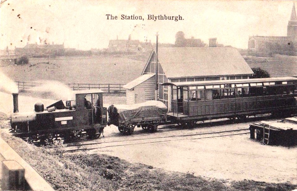 Blythburgh railway station (postcard)