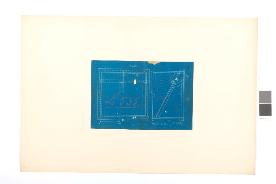 Blueprint på ventil, Hallwylska palatset - Hallwylska museet - 101077