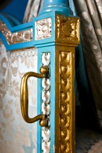 Blå sängen. Detalj. Handtag - Skoklosters slott - 85957