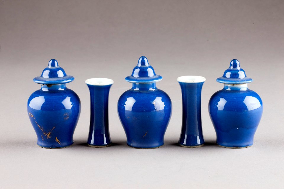 Blå kinesiska miniatyrer från 1735-1795 - Hallwylska museet - 95522