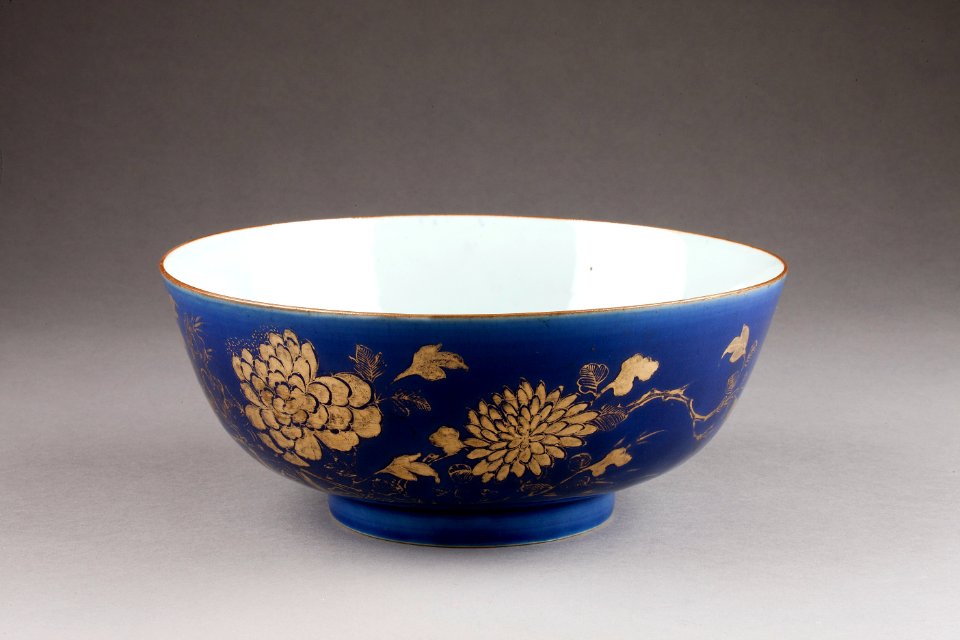 Blå porslinsskål från Kina under Yongzheng (1723-1735) - Hallwylska museet - 95513