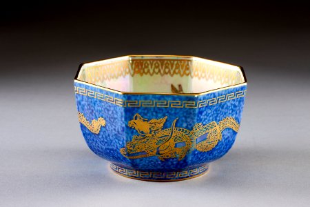 Blå porslinsskål från 1920-talet - Hallwylska museet - 93899