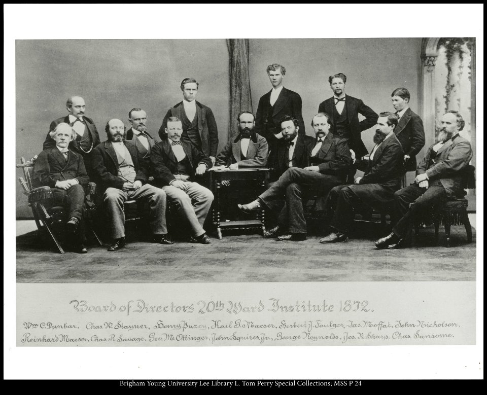 Board of Directors 20th Ward Institute 1872