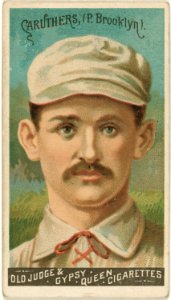 Bob Caruthers, Brooklyn Trolley-Dodgers, baseball card portrait LCCN2007680744