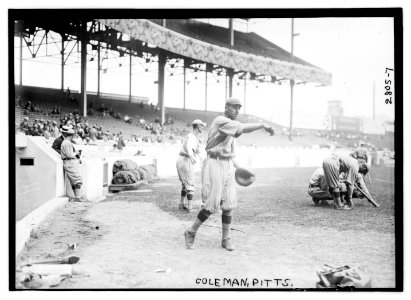 Bob Coleman, Pittsburg NL, at Polo Grounds, NY (baseball) LCCN2014694003