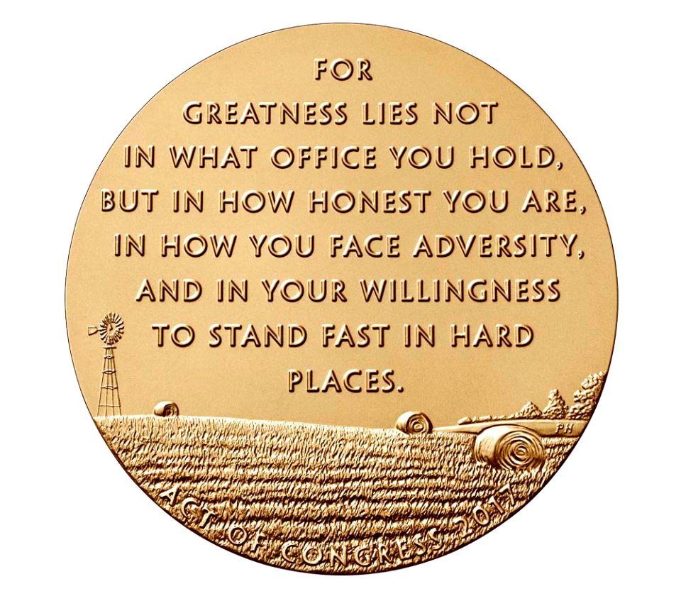 Bob Dole Congressional Gold Medal (reverse)